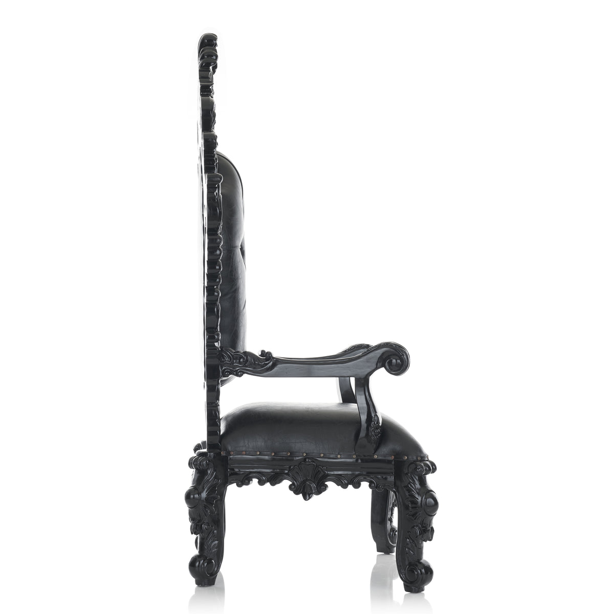 Black Baroque Louis XV Chair - Royalty Furniture Store