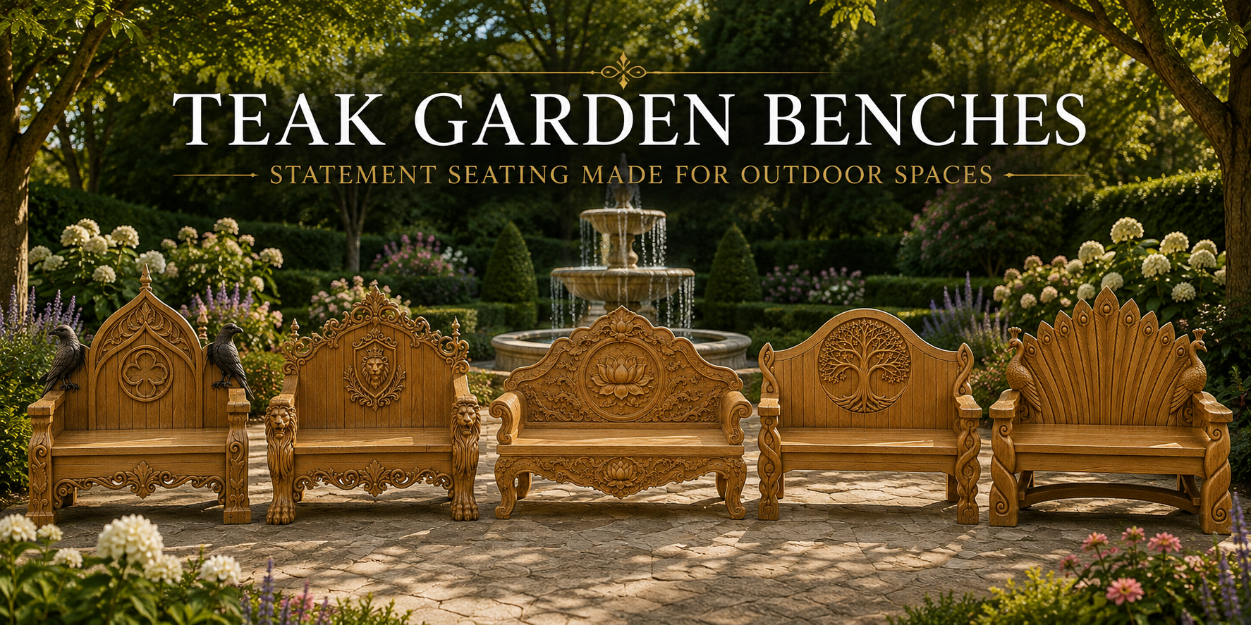 Teak Garden Benches: Statement Seating Made for Outdoor Spaces