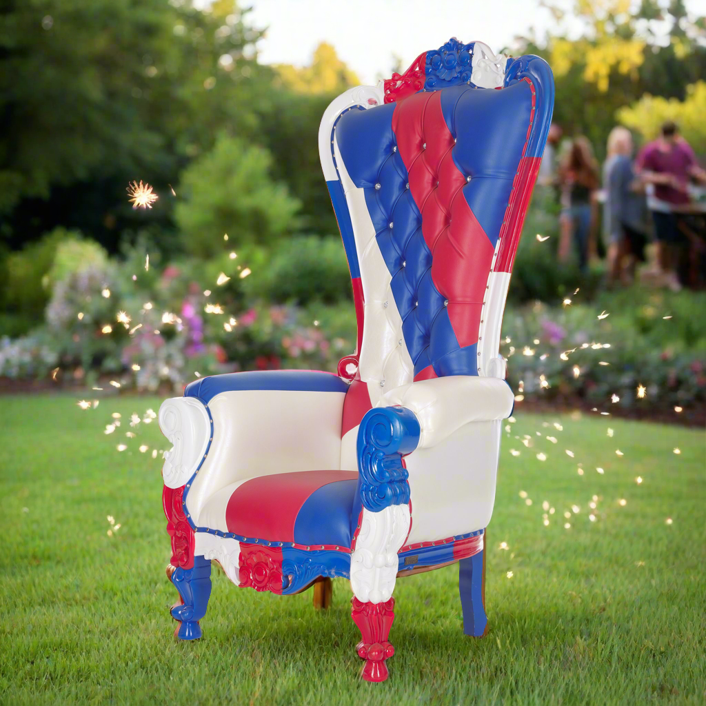 "Queen Tiffany" Throne Chair - PATRIOT EDITION