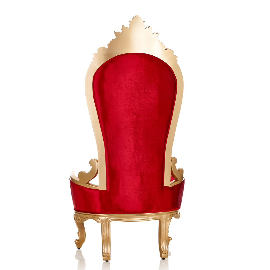 "Queen Shelby" Throne Chair - Red / Gold