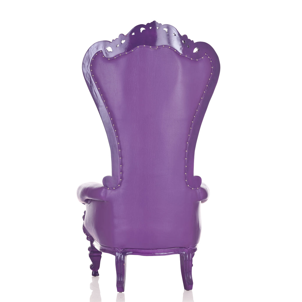 "Queen Tiffany" Throne Chair - Dark Purple / Purple