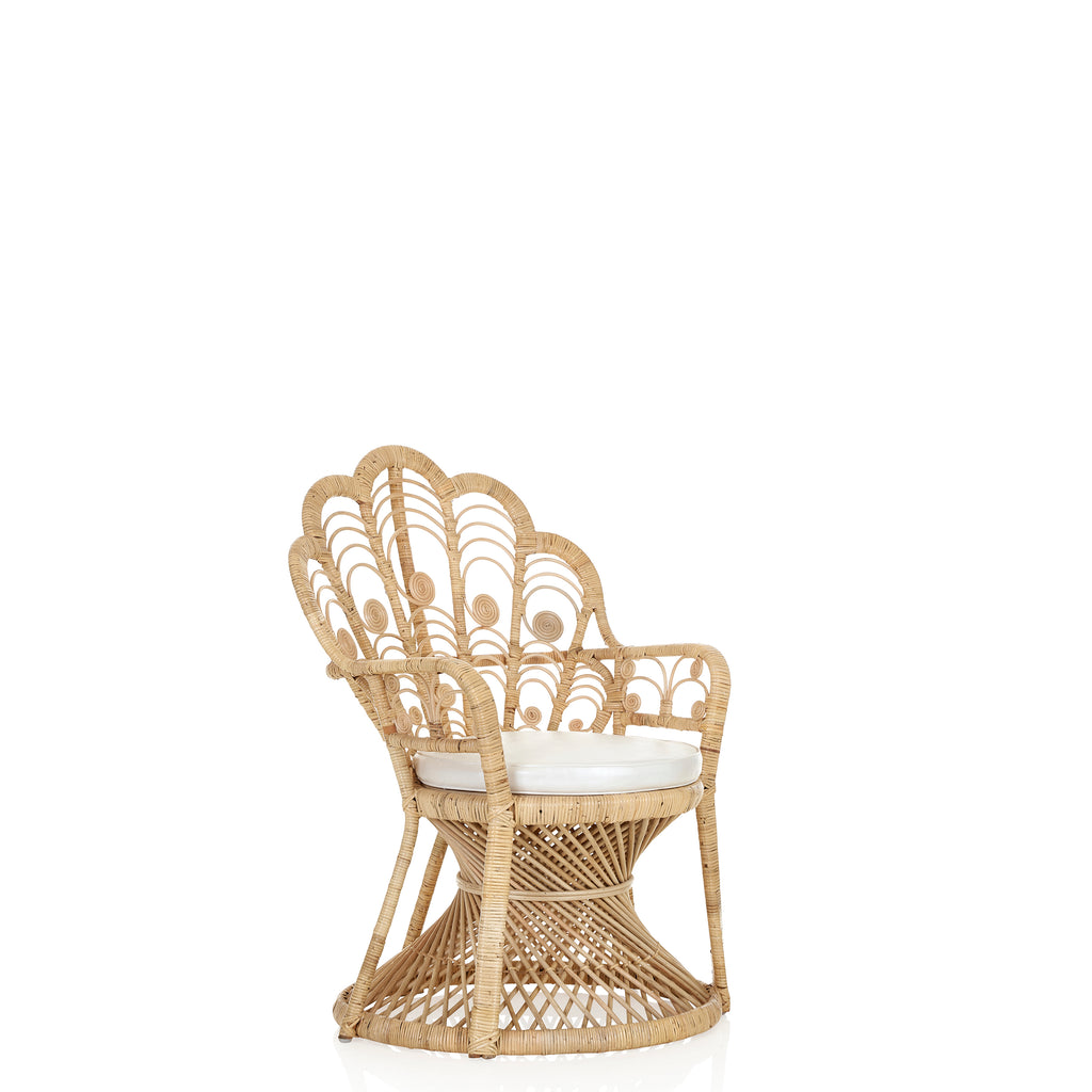 "Luna" Rattan Accent Chair - Natural