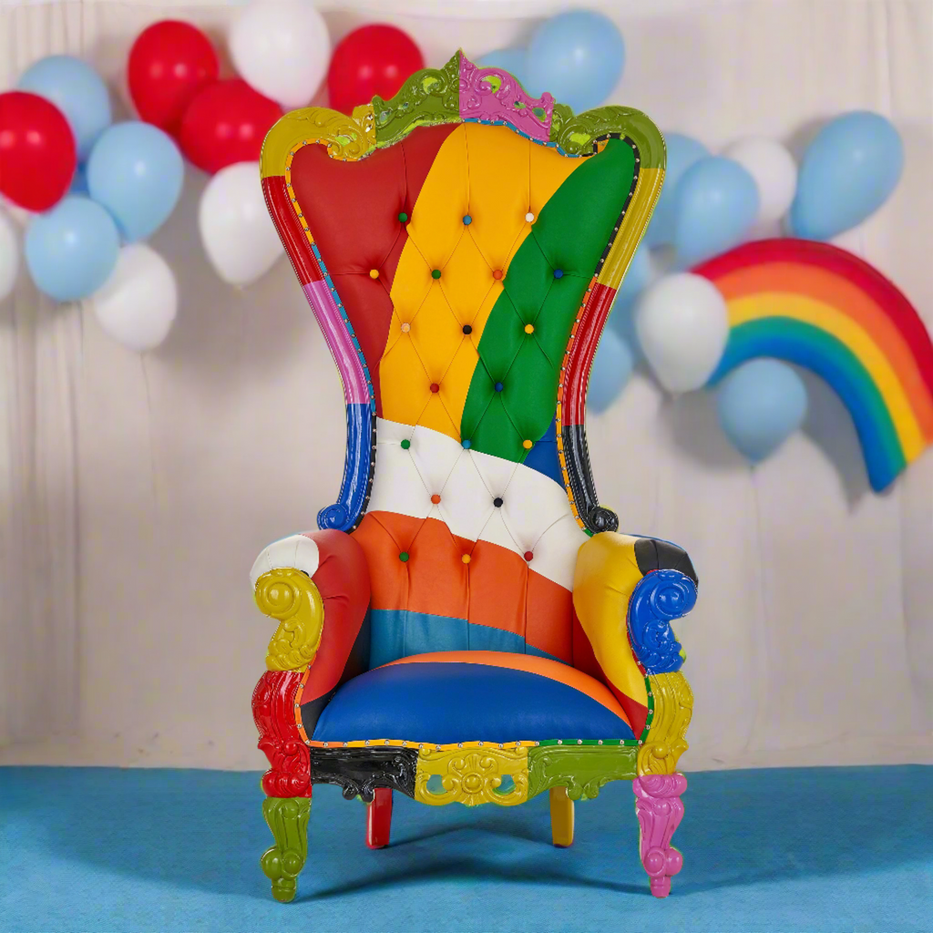 "Queen Tiffany 2.0" Throne Chair - Multicolored