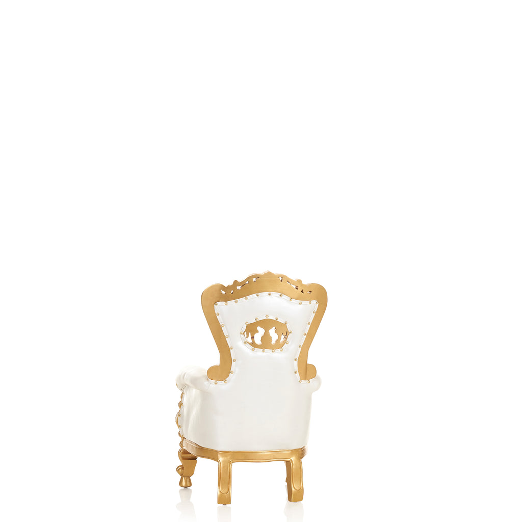"Mini Crown Tiffany 35" Kids Throne - White / Gold