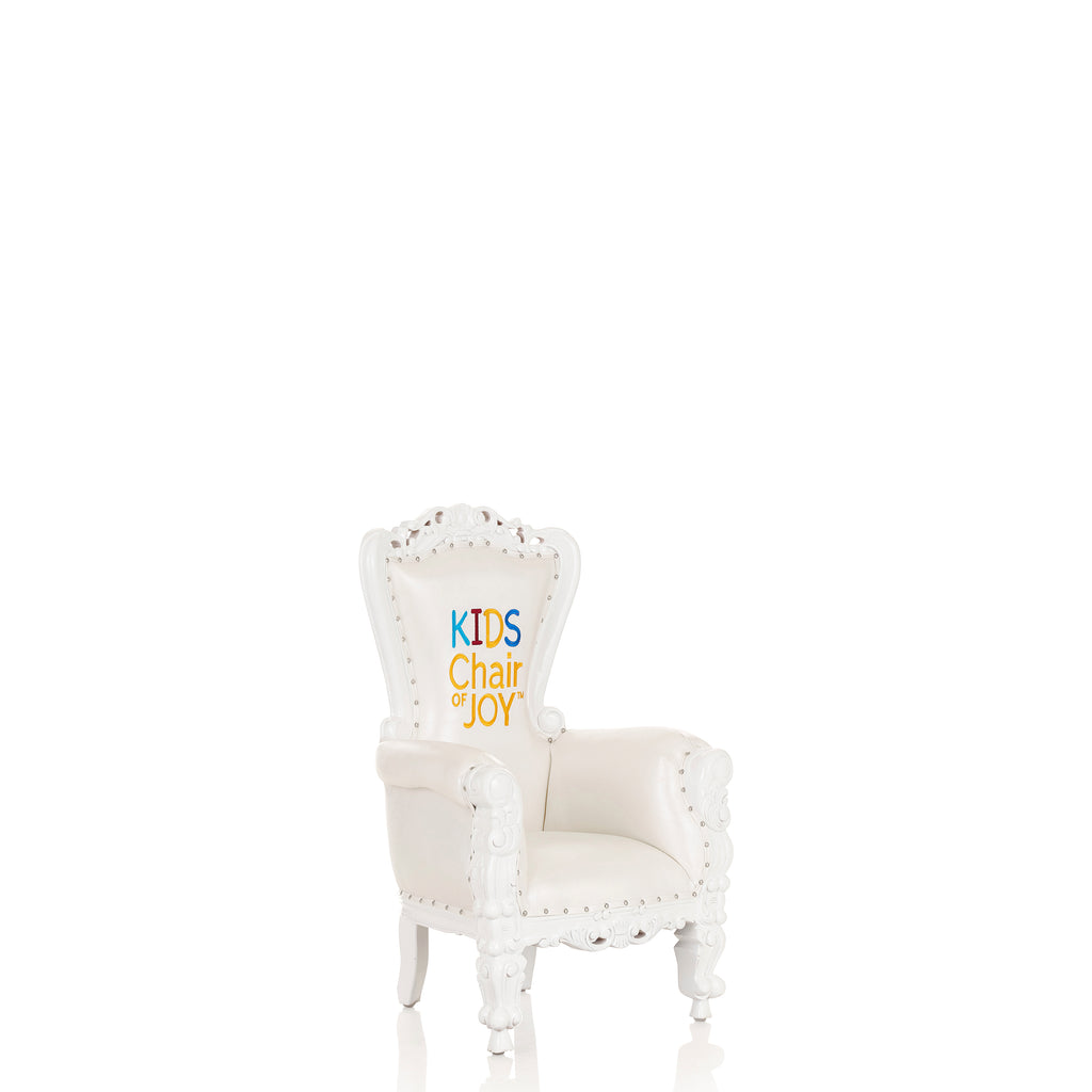 "Mini Tiffany Kids Chair Of Joy" Edition Throne Chair - White / White