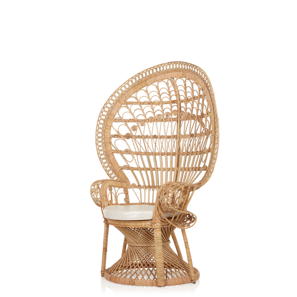 "Tulip 58"" Rattan Accent Chair - Natural