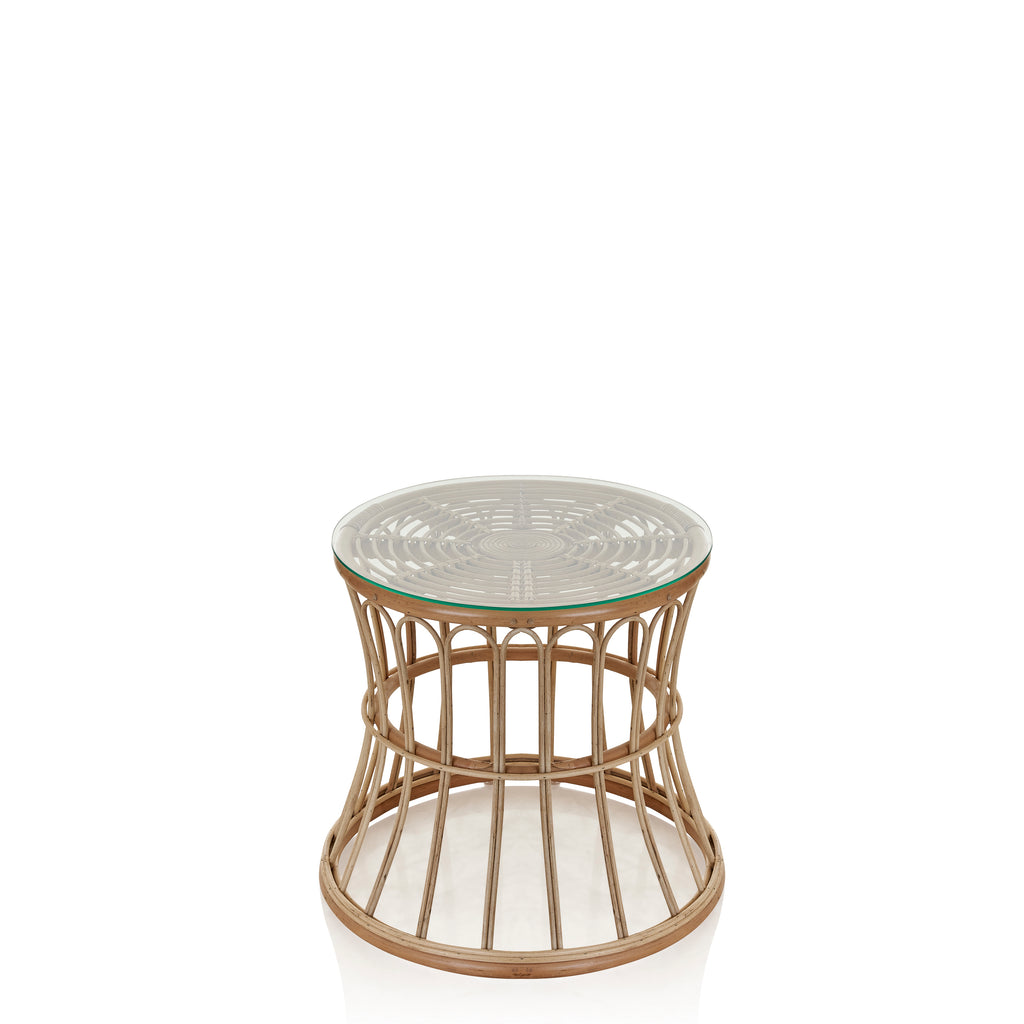 “Heather” Rattan End Table - Natural