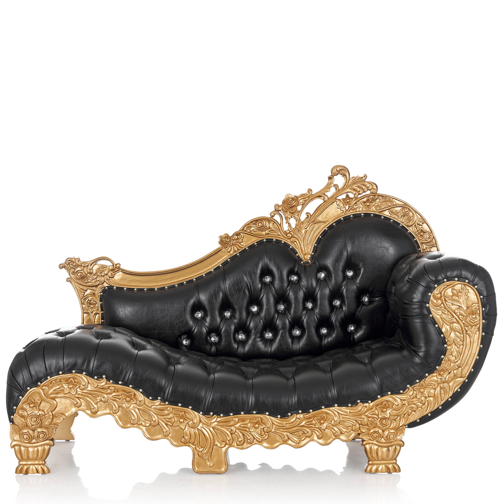 "Zeus 76" Royal Chaise Lounge - Black / Gold