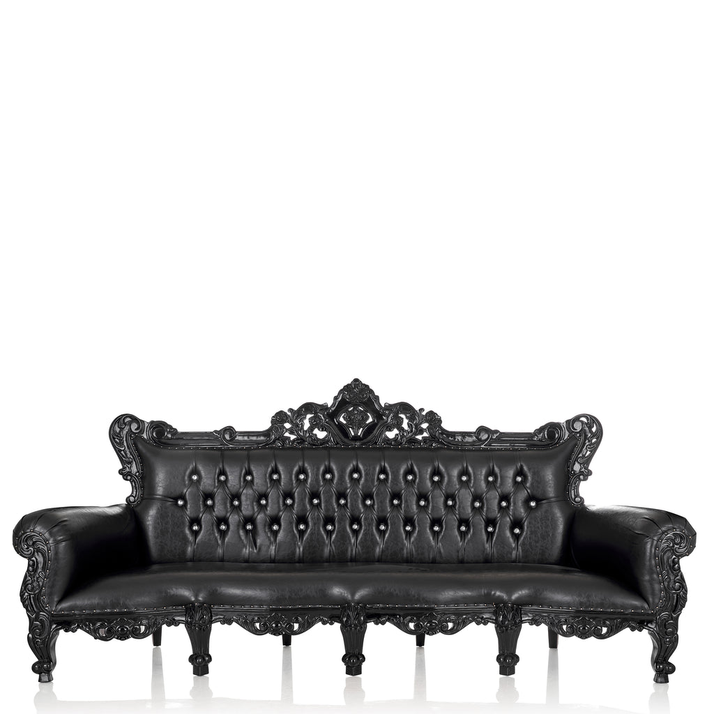 "Farrah" XXL Royal Boutique Sofa - Black/ Black