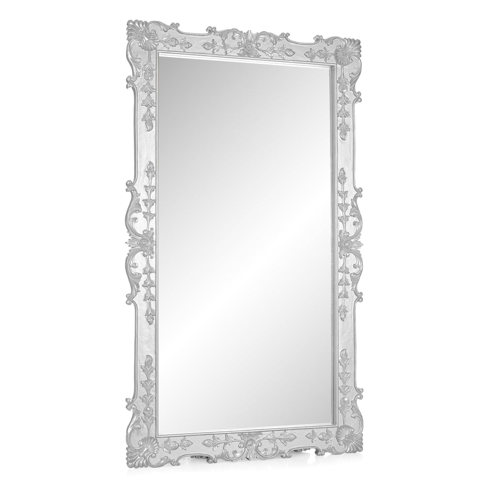 "Faina" Royal Floor/Wall Mirror - Silver