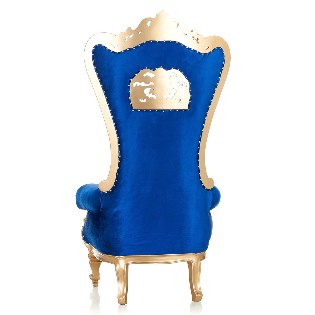 "Flower Crown Tiffany" Throne Chair - Blue / Gold