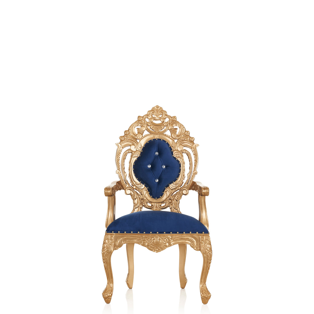 "Ophelia" Dining Chair - Blue Velvet / Gold