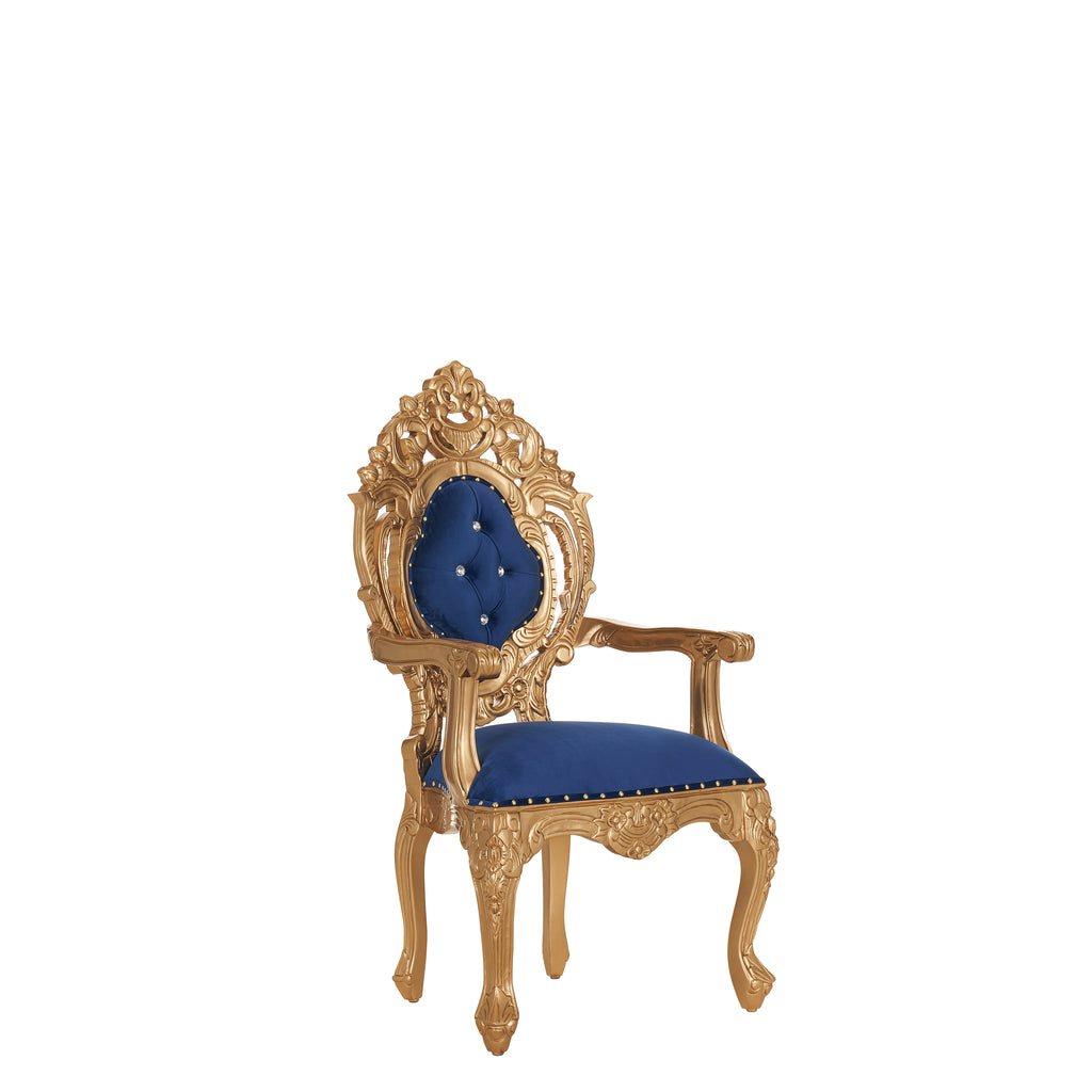 "Ophelia" Dining Chair - Blue Velvet / Gold