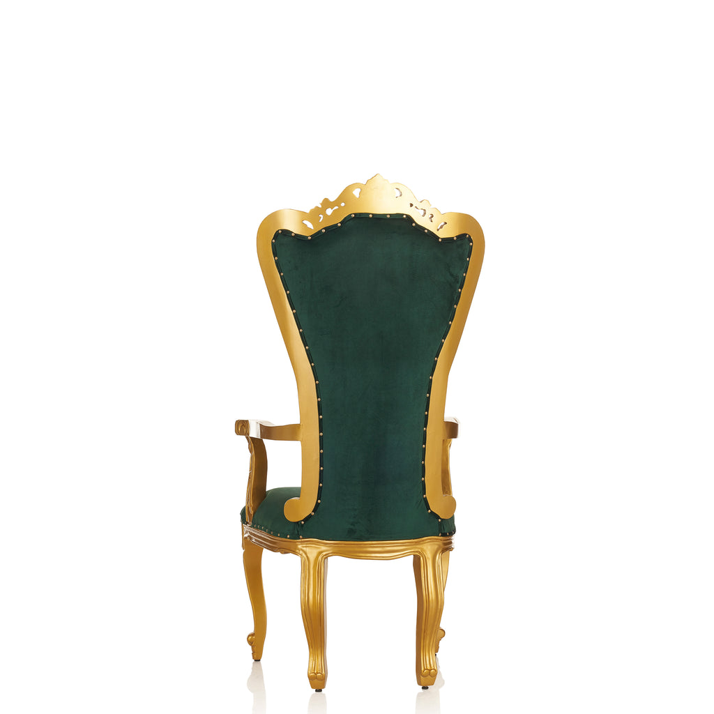 "Valentina" Accent Arm Chair - Green Velvet / Gold