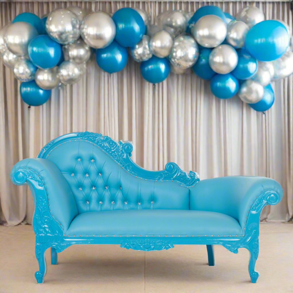 "Cleopatra" Royal Chaise Lounge - Blue / Baby Blue
