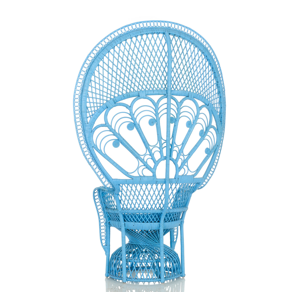 "Peacock 70" Rattan Wicker Chair Style #1 - Blue