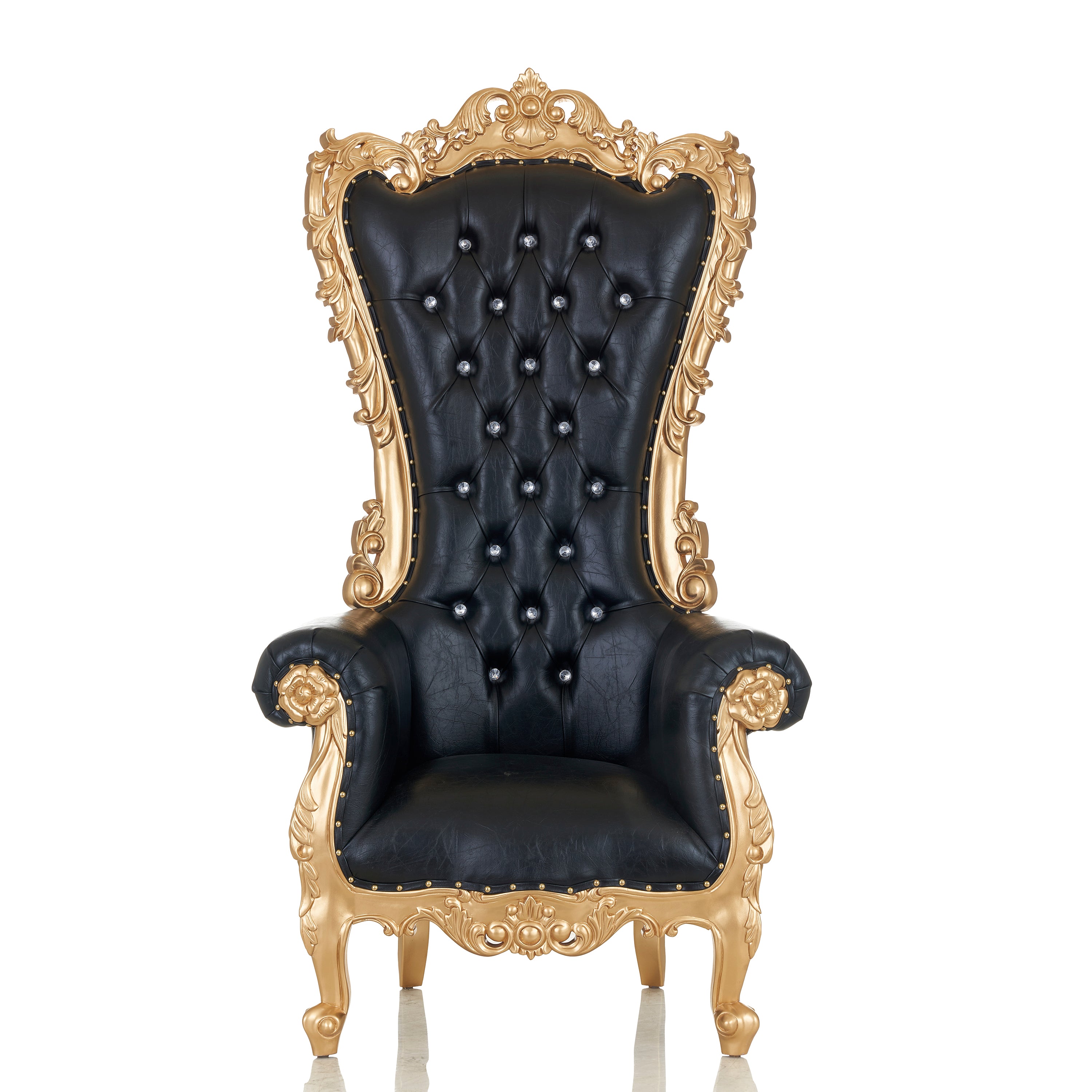 Top Qulaity King & Queen Large Wedding Elegant Throne Chairs King Black  Throne Chair