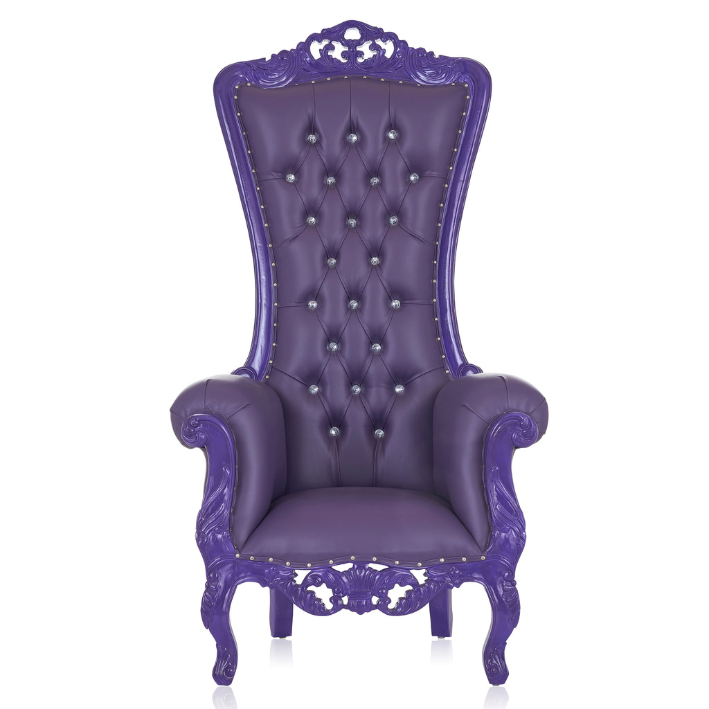 "Queen Elizabeth" Throne Chair - Purple / Midnight Purple