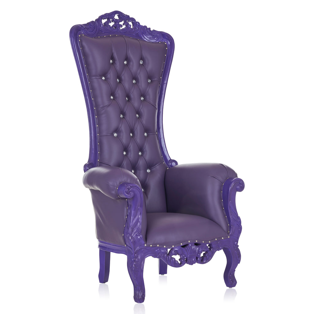 "Queen Elizabeth" Throne Chair - Purple / Midnight Purple