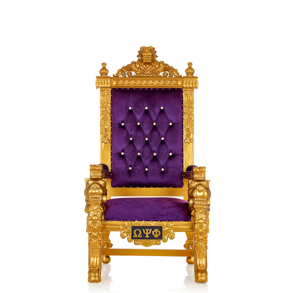 "King Samuel 68" Throne Chair - Purple / Gold