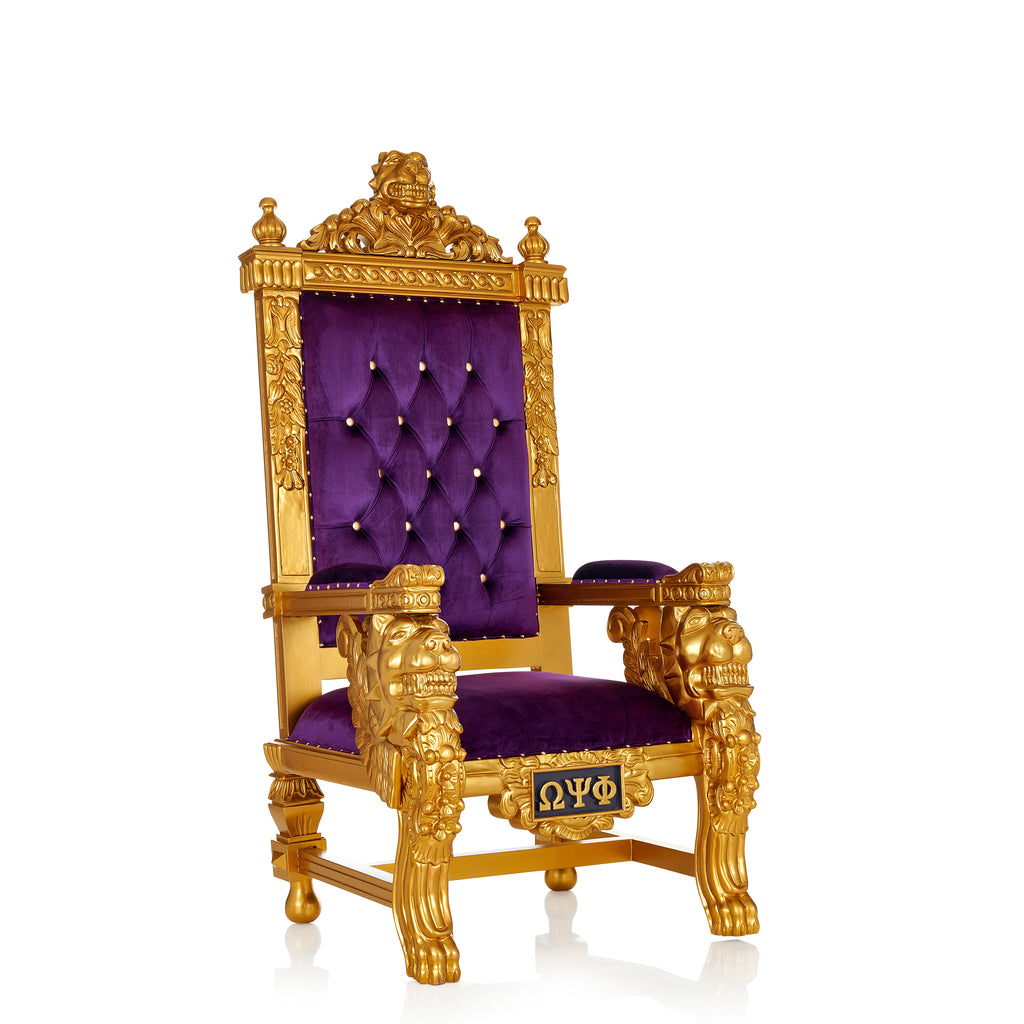 "King Samuel 68" Throne Chair - Purple / Gold