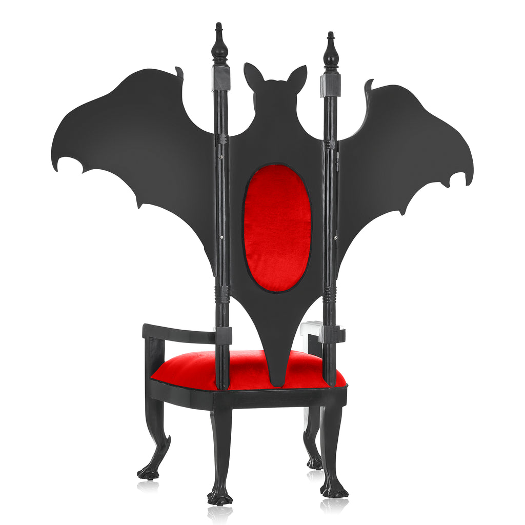 "Lucifer" Gothic Throne Chair - Red / Black