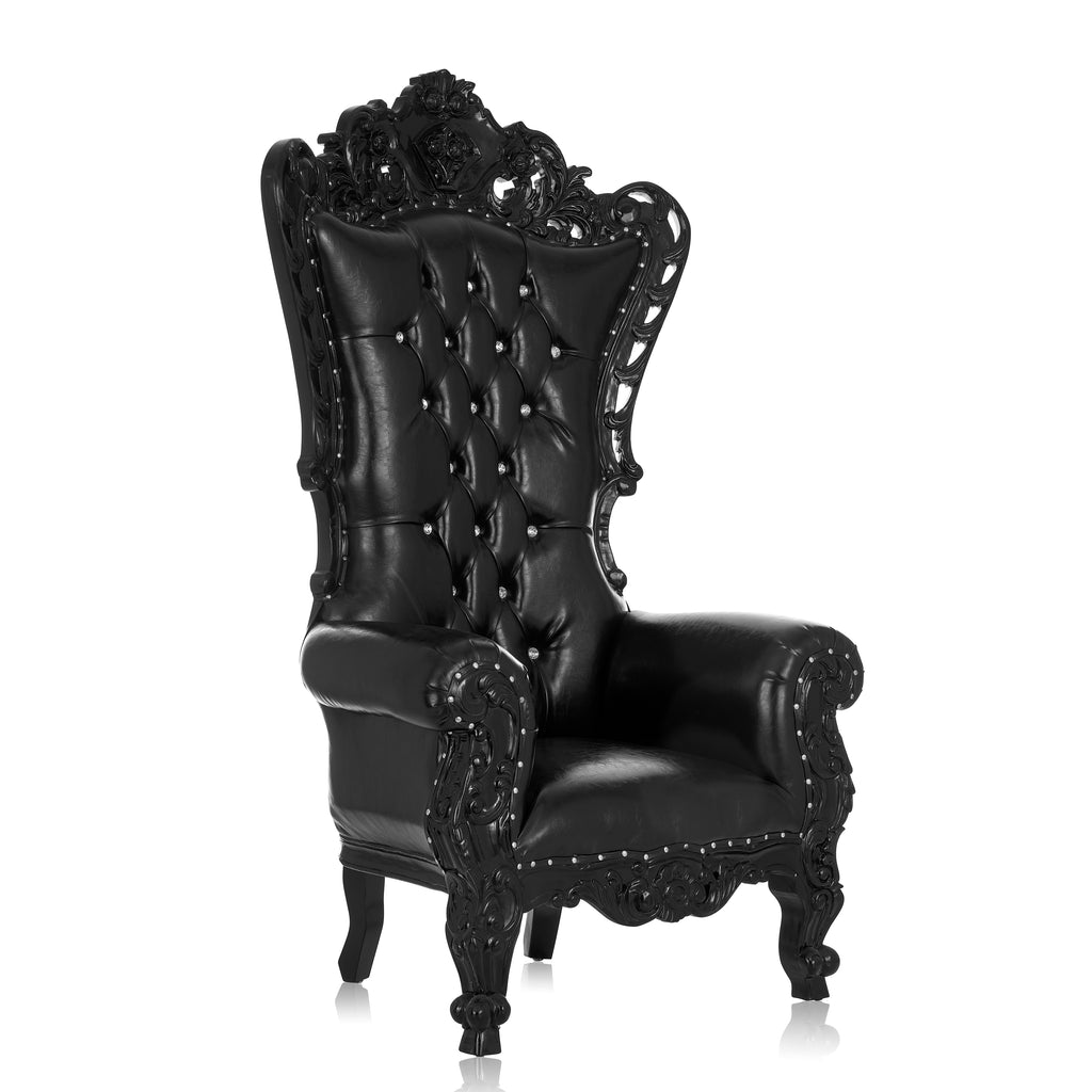 "Queen Venus" Throne Chair - Black / Black