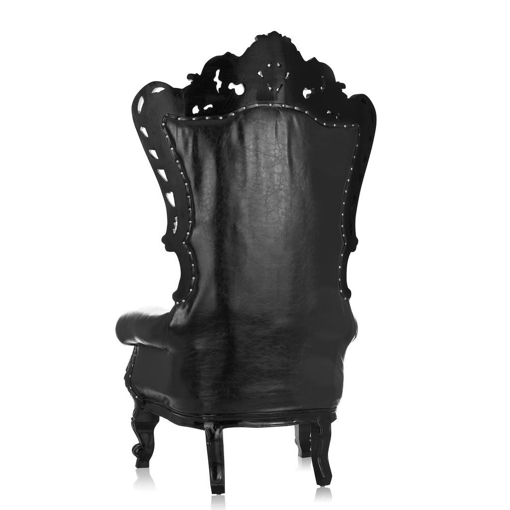 "Queen Venus" Throne Chair - Black / Black