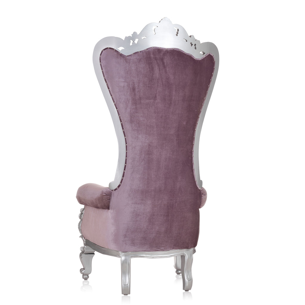 "Queen Tiffany 2.0" Throne Chair - Lavender Velvet / Silver