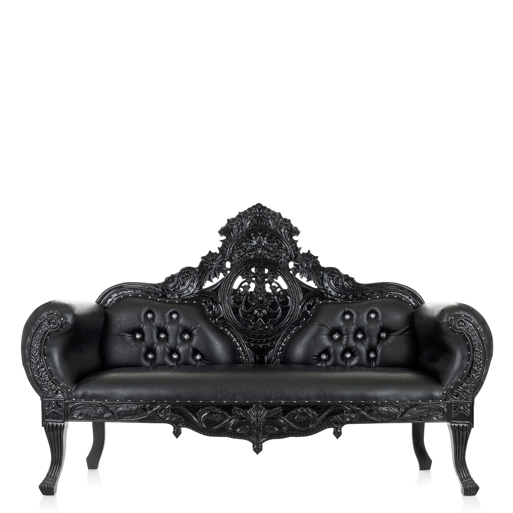 "Queen Anne" Royal Sofa - Black / Black