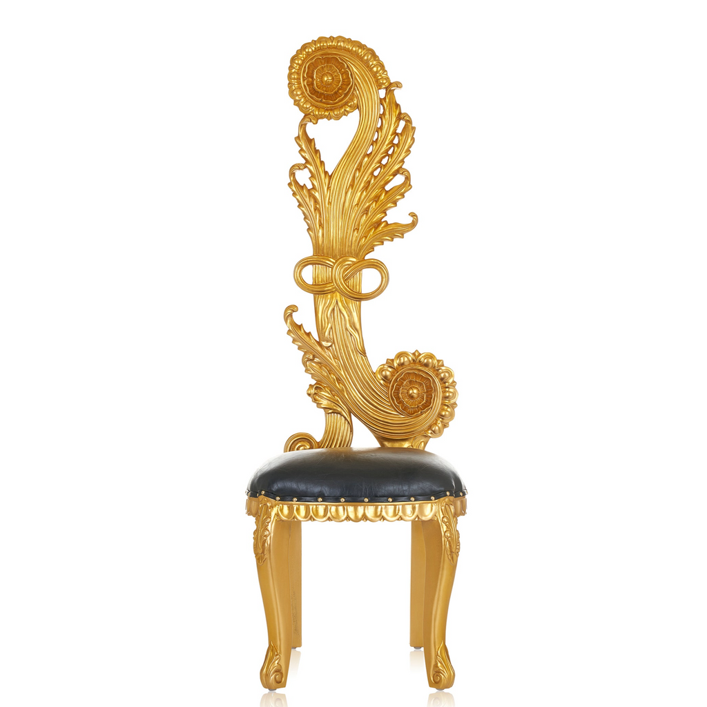 "Sapphire" Royal Accent Chair - Black / Gold