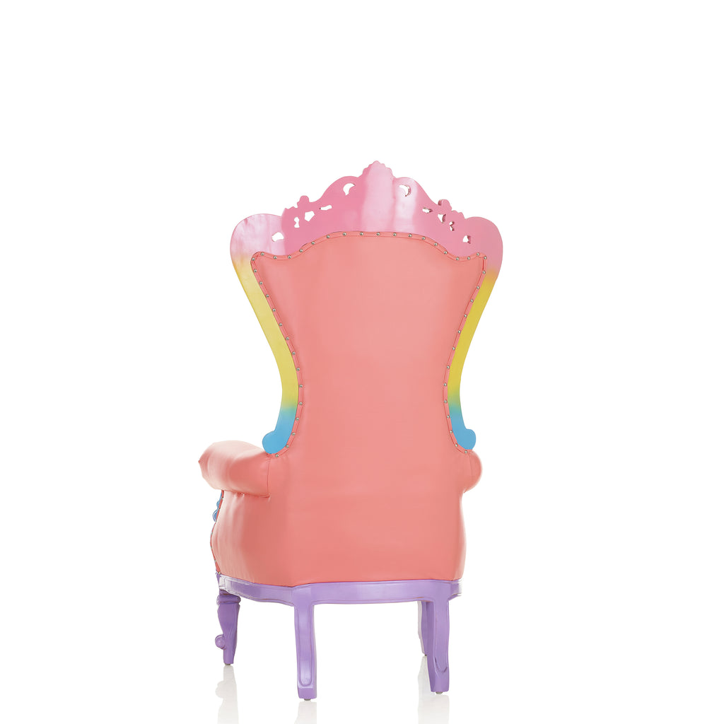 "Queen Tiffany 59" Throne Chair - Pink Unicorn