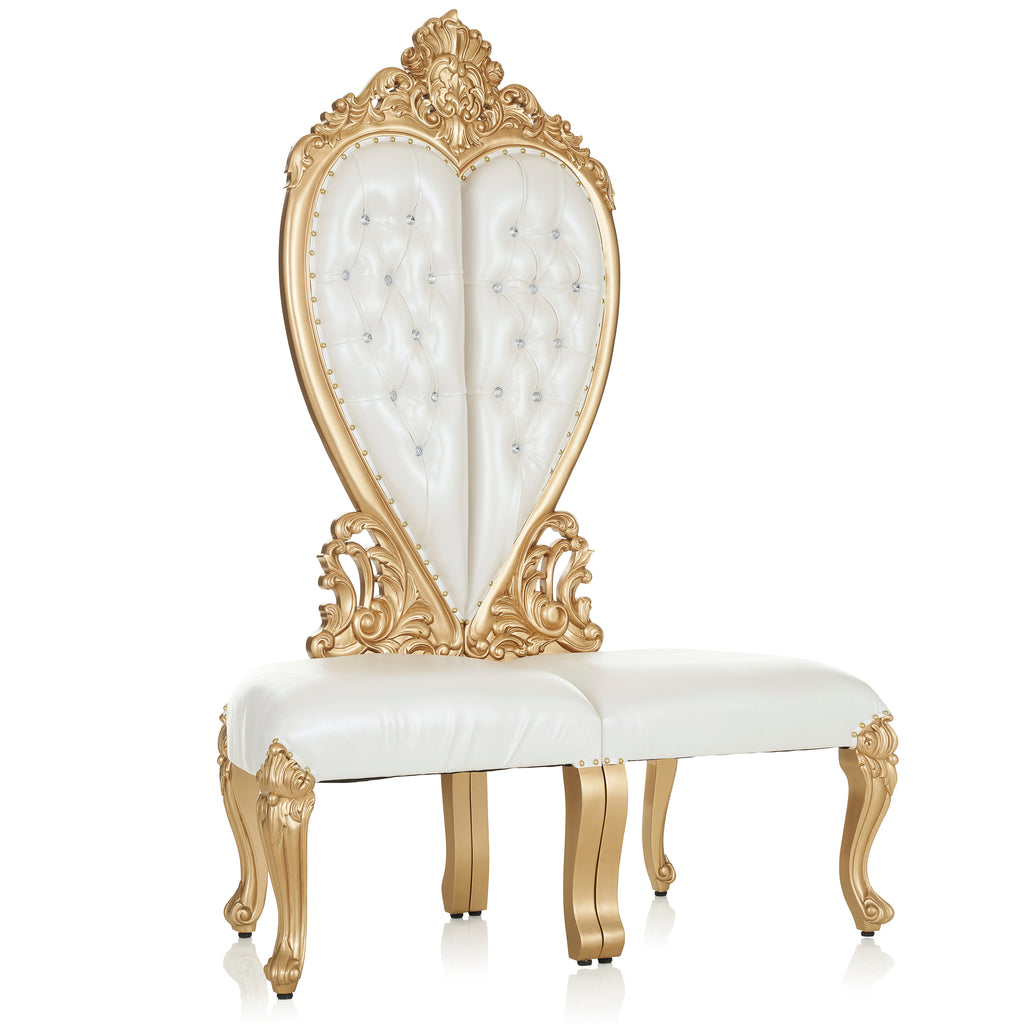 "Sweetheart 75" Party Chair - White / Gold