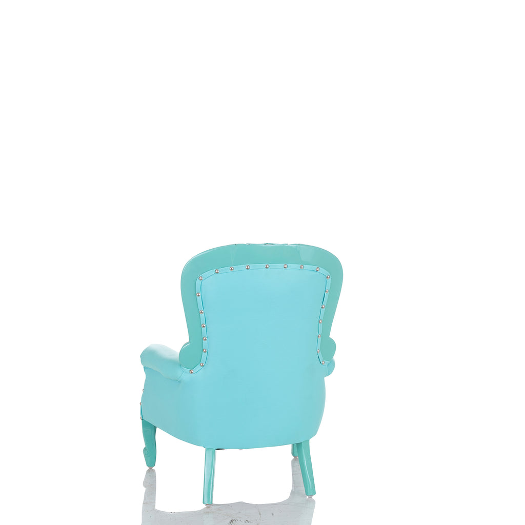 "Cinderella 26" Mini Princess Throne Chair - Turquoise Green / Turquoise Green