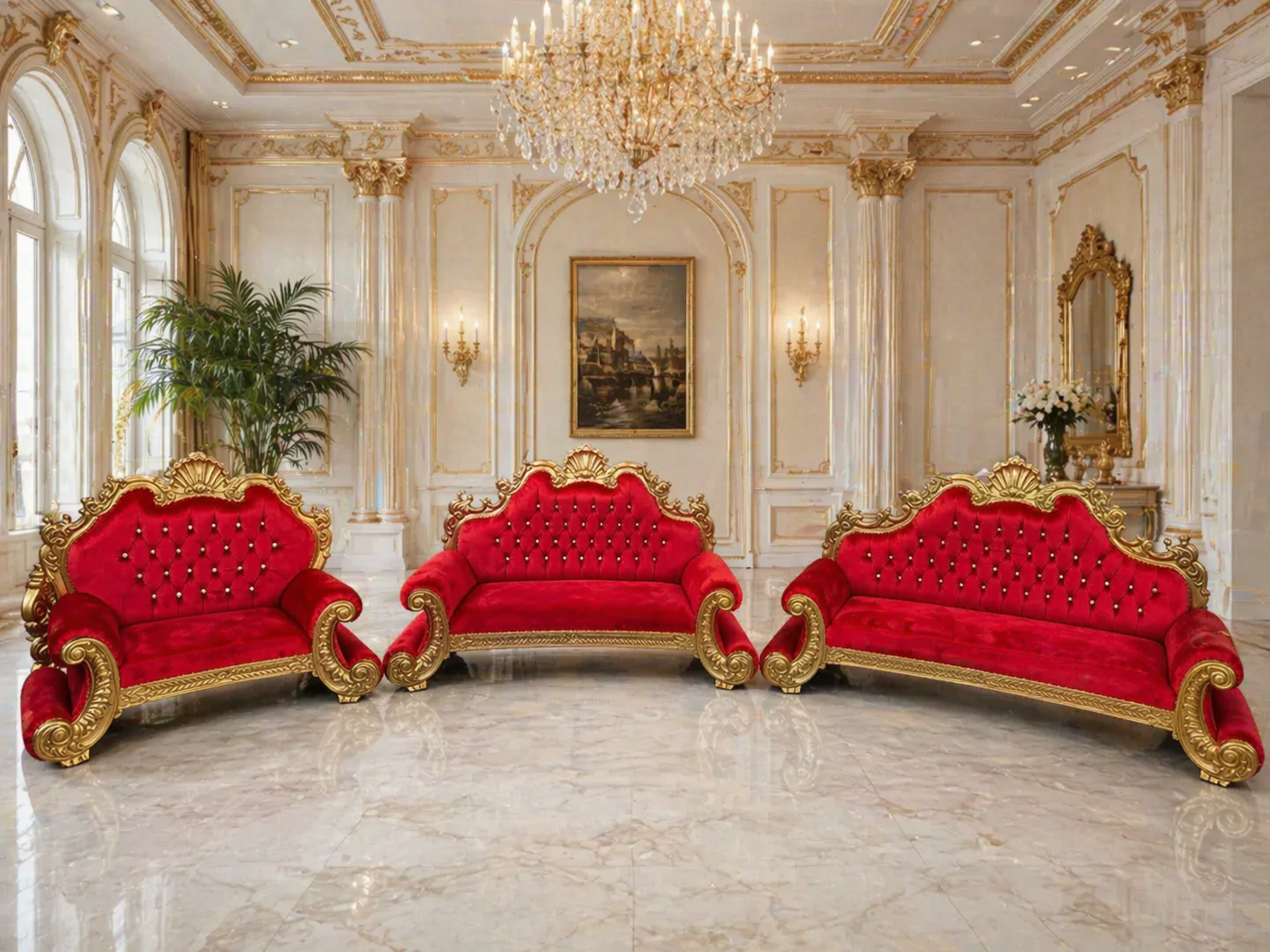 King Charles 3Pc. Regal Sofa Set