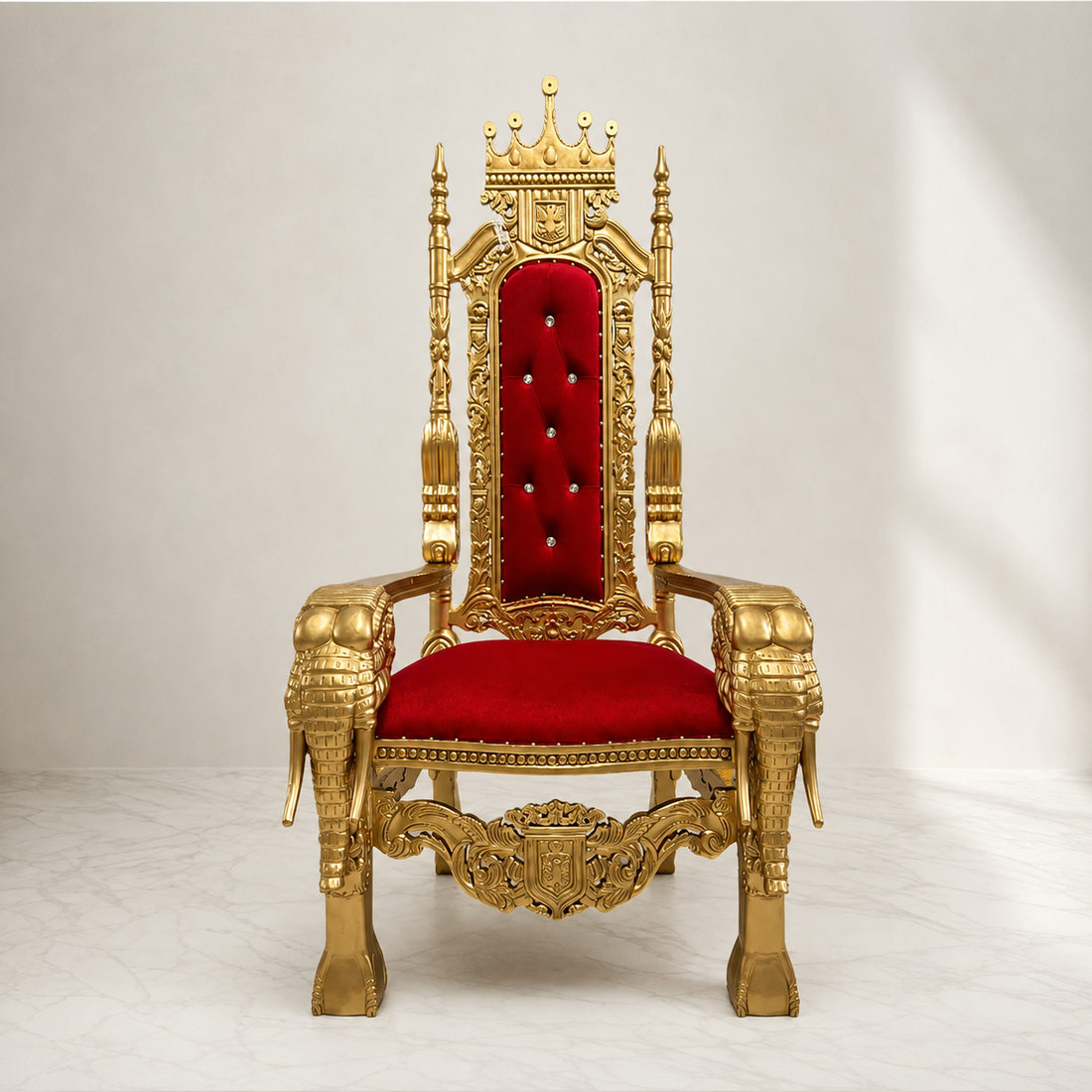King David Elephant Throne Chair