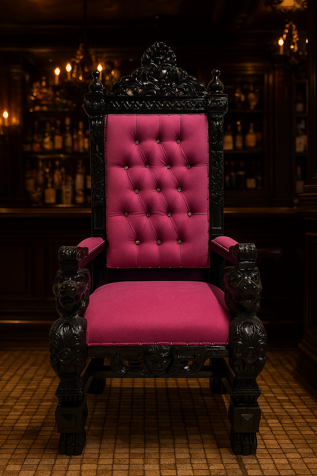 King Samuel 68 Lion Throne Chair