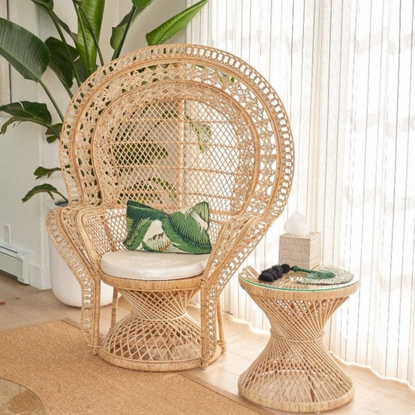 Clover Rattan Accent Chair – Throne Kingdom