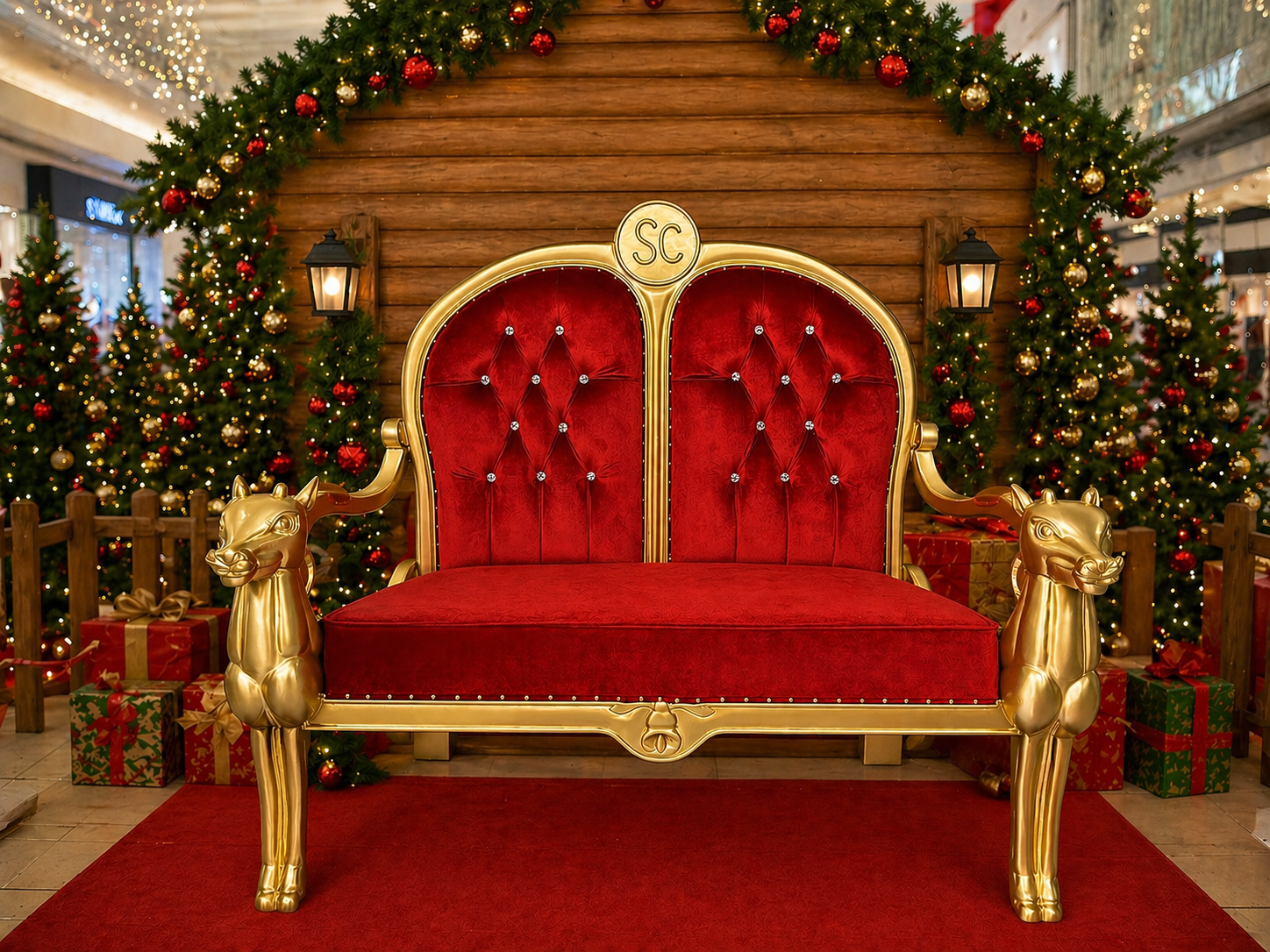 Santa's Reindeer Loveseat