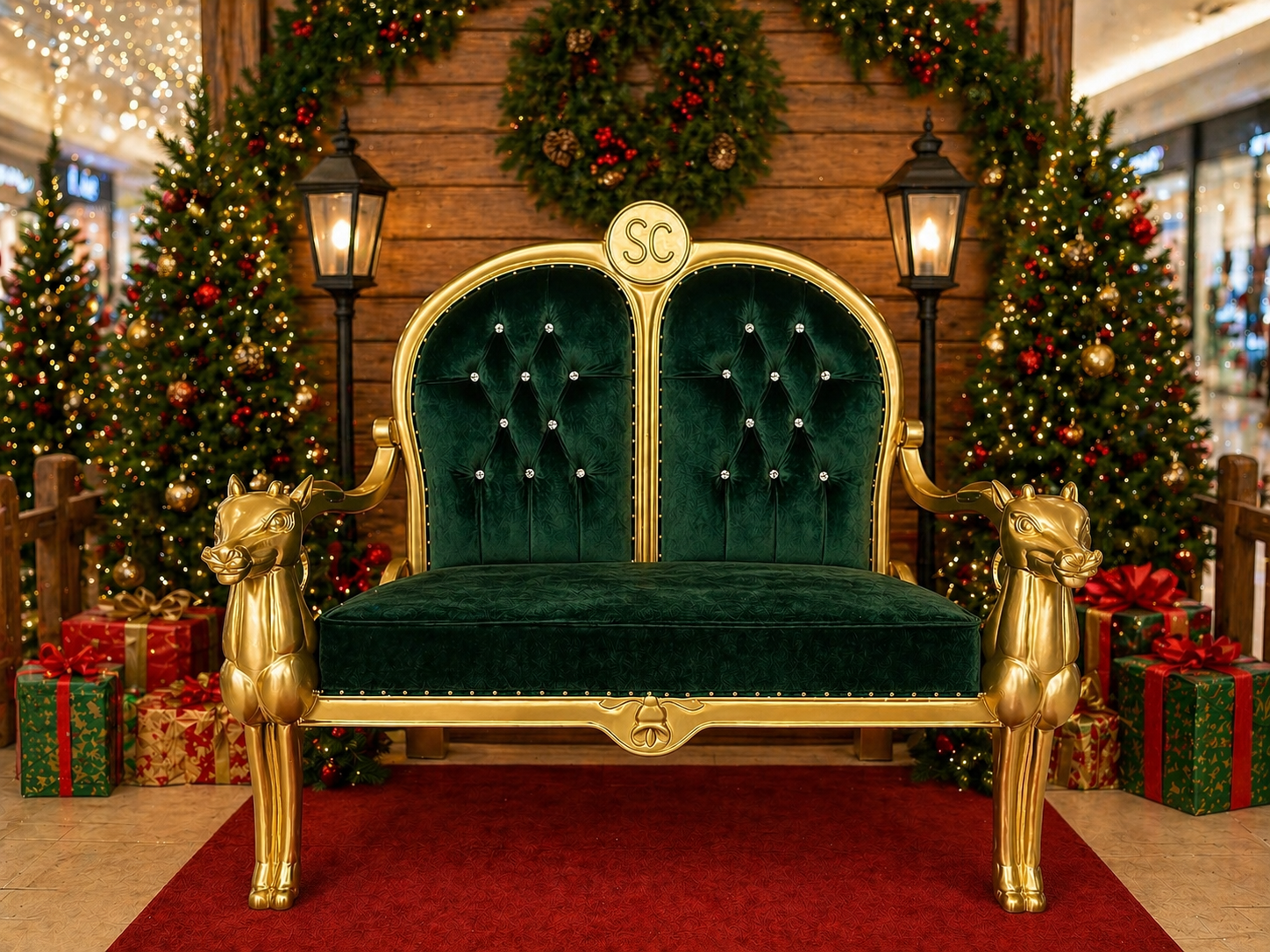 Santa's Reindeer Loveseat