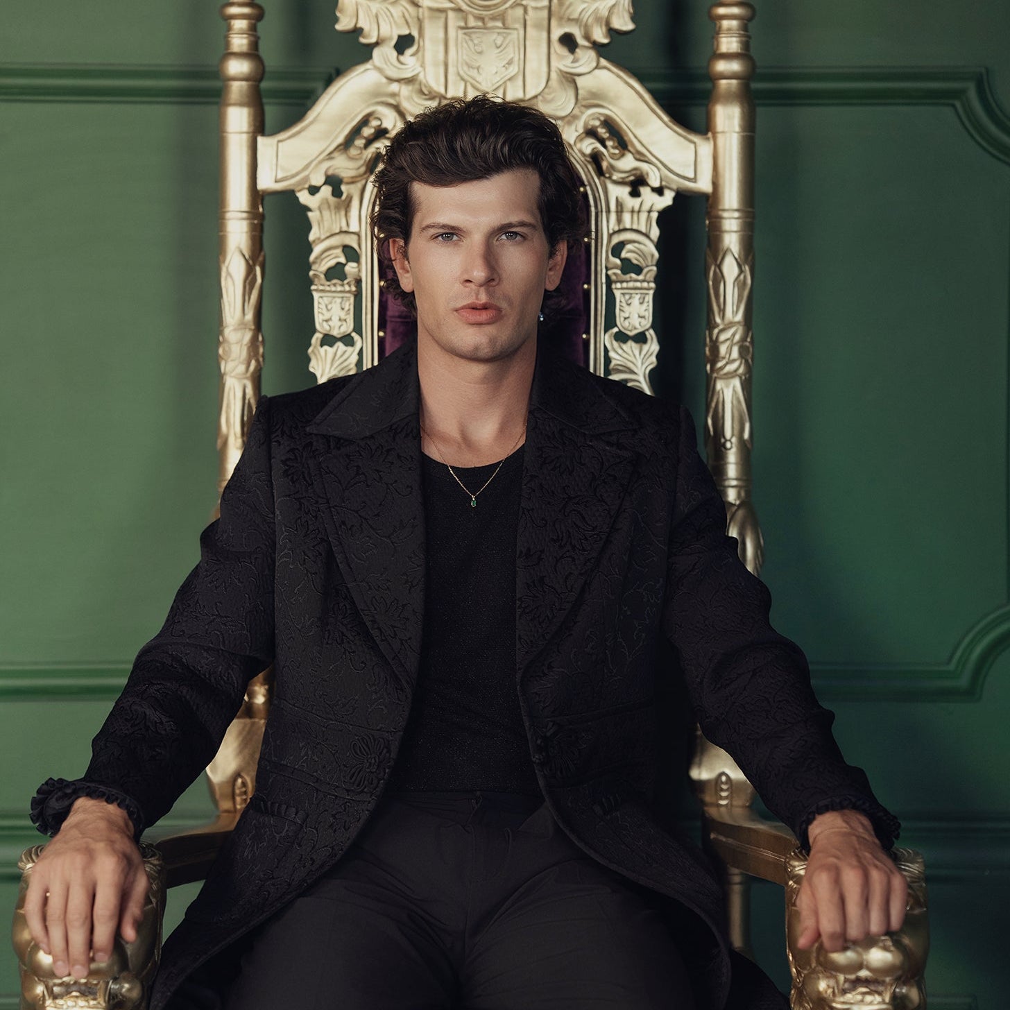 King David Lion Throne Chair - Velvet – Throne Kingdom