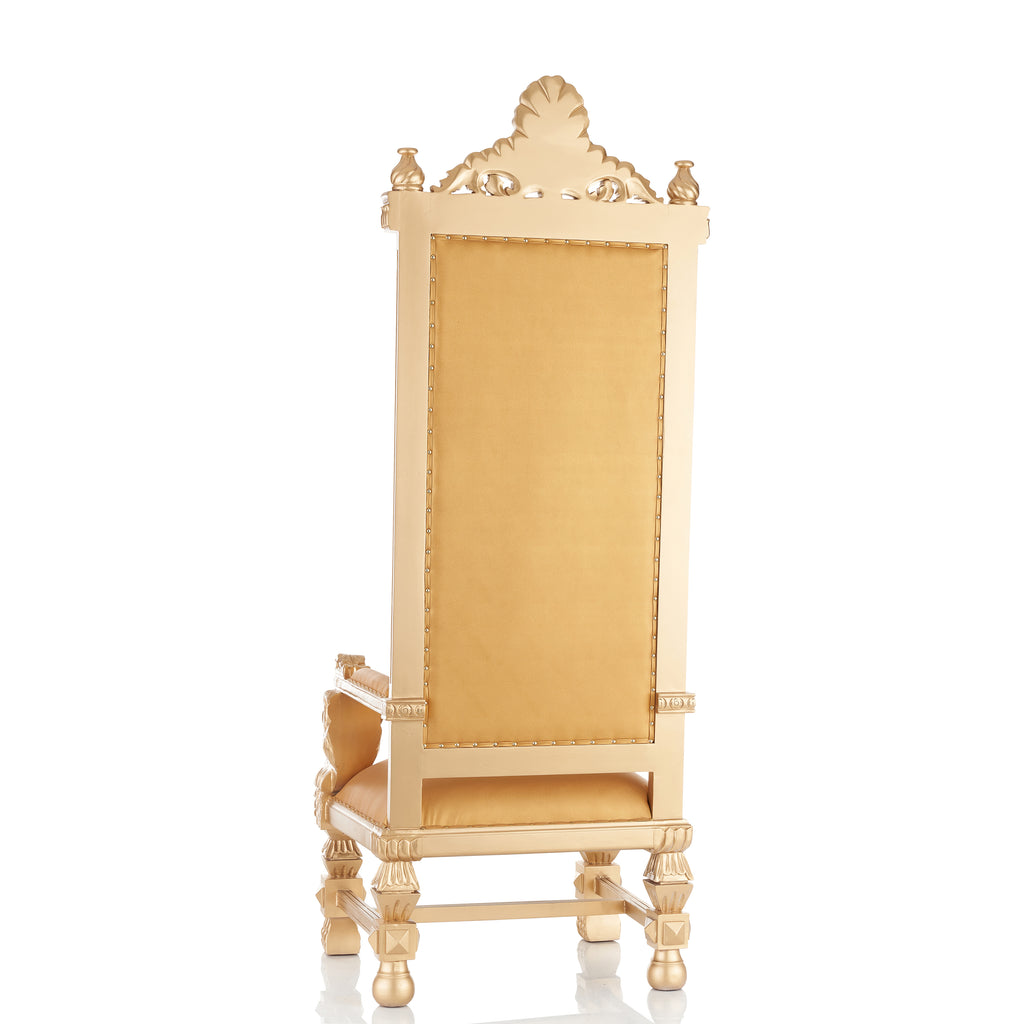 "King Kong" 88" Throne Chair - Gold / Gold