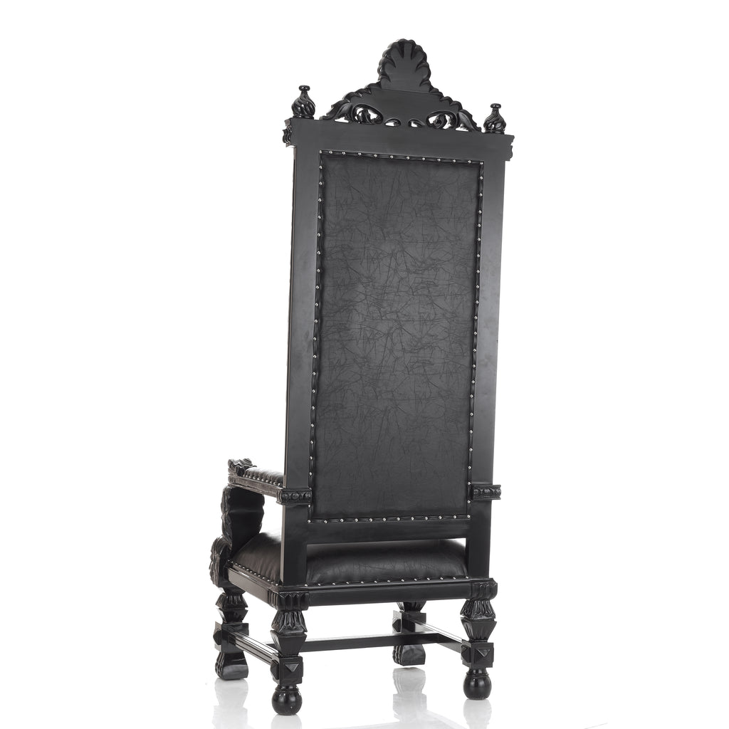 "King Kong" 88" Throne Chair - Black / Black