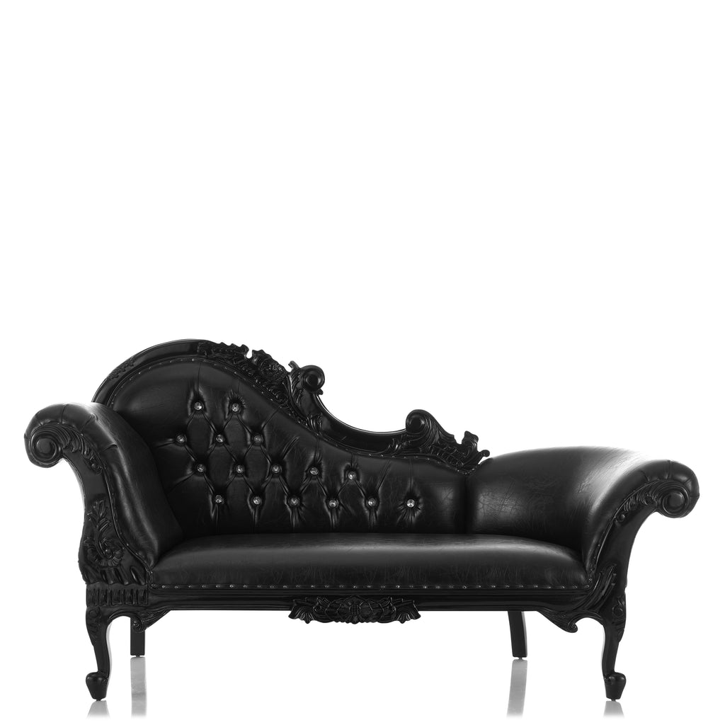 "Cleopatra 69" Royal Chaise Lounge - Black / Black