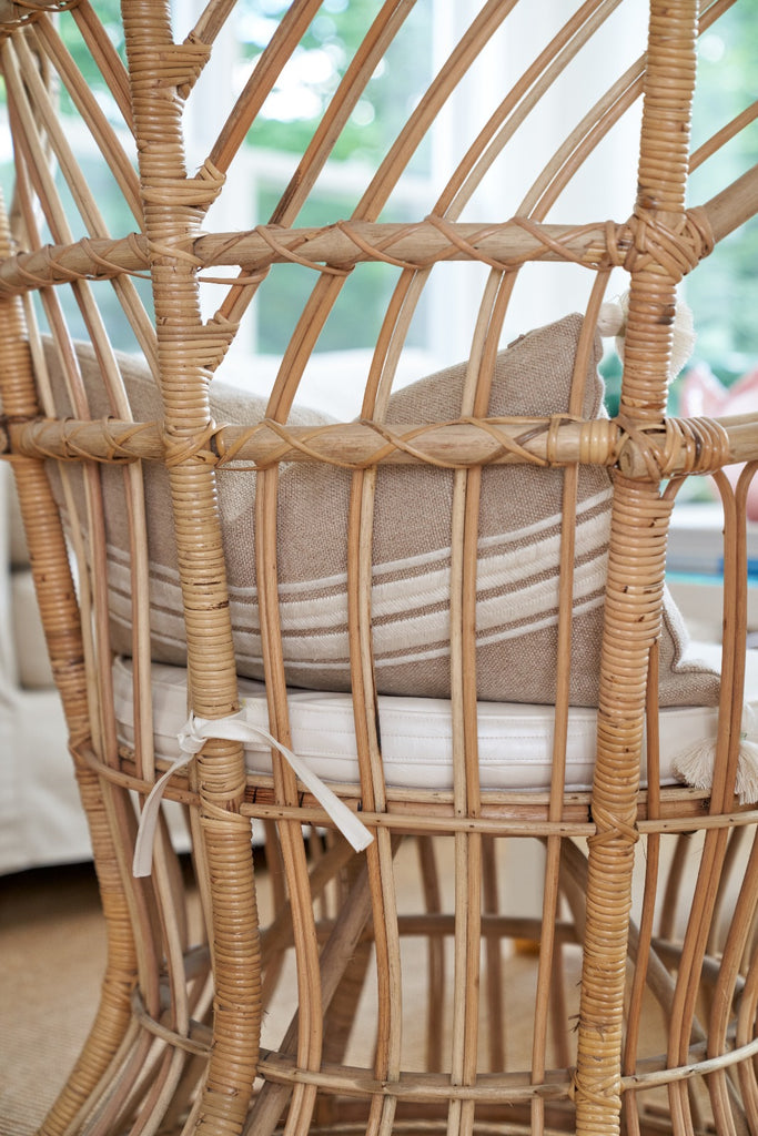 "Rosemary" Rattan Accent Chair - Natural