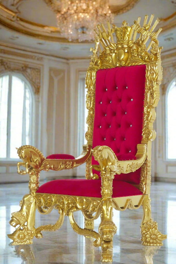 "The Neverland" Throne Chair - Red / Gold