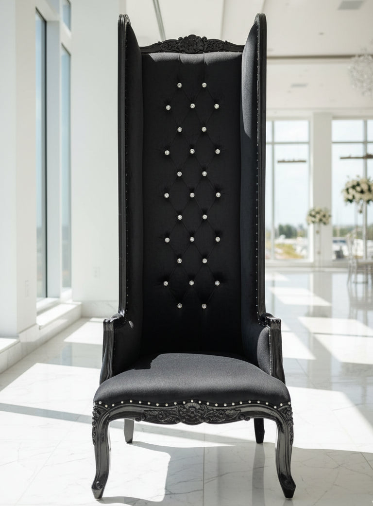 Tuxedo Wing Back Throne