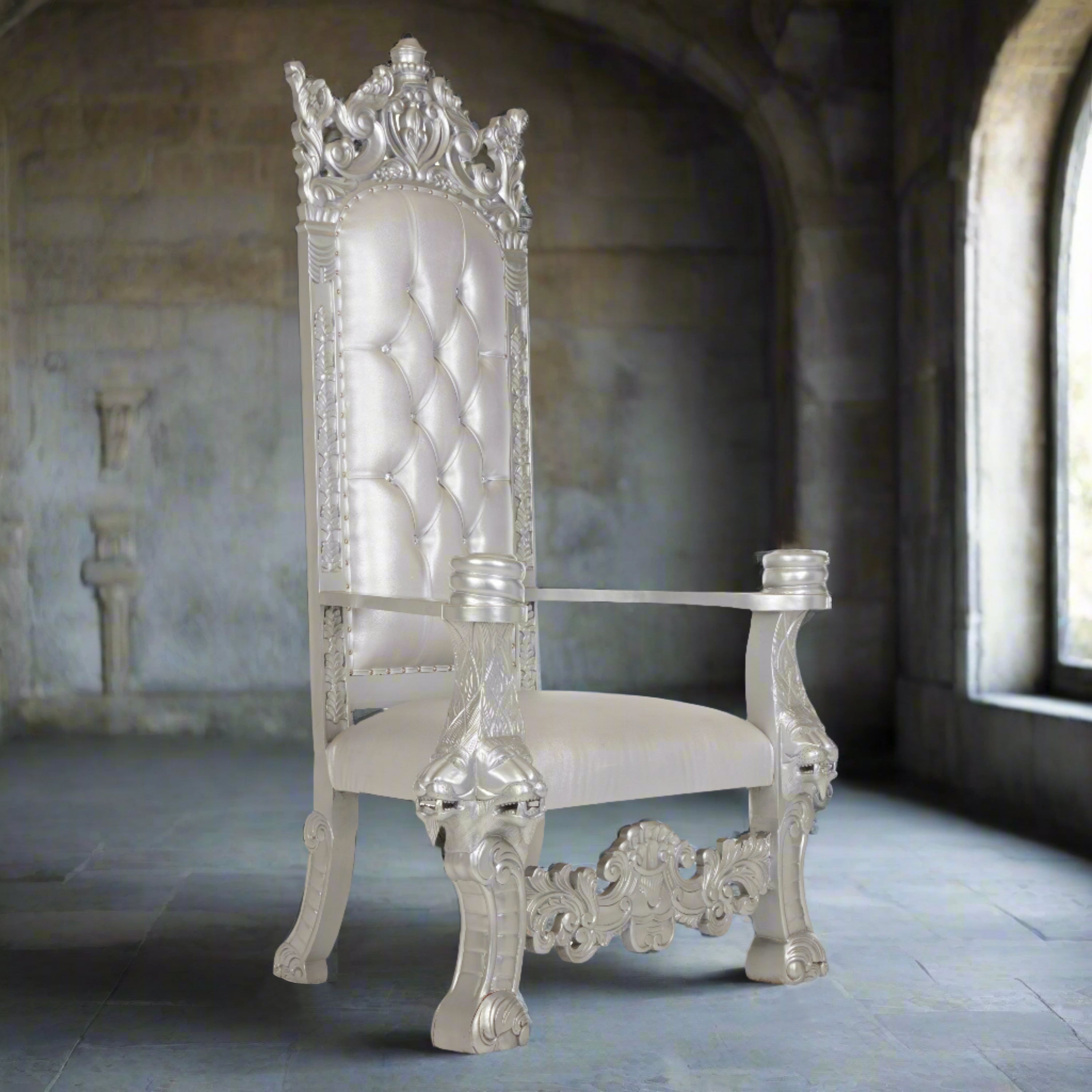King Solomon Royal Throne Chair Gold Gold