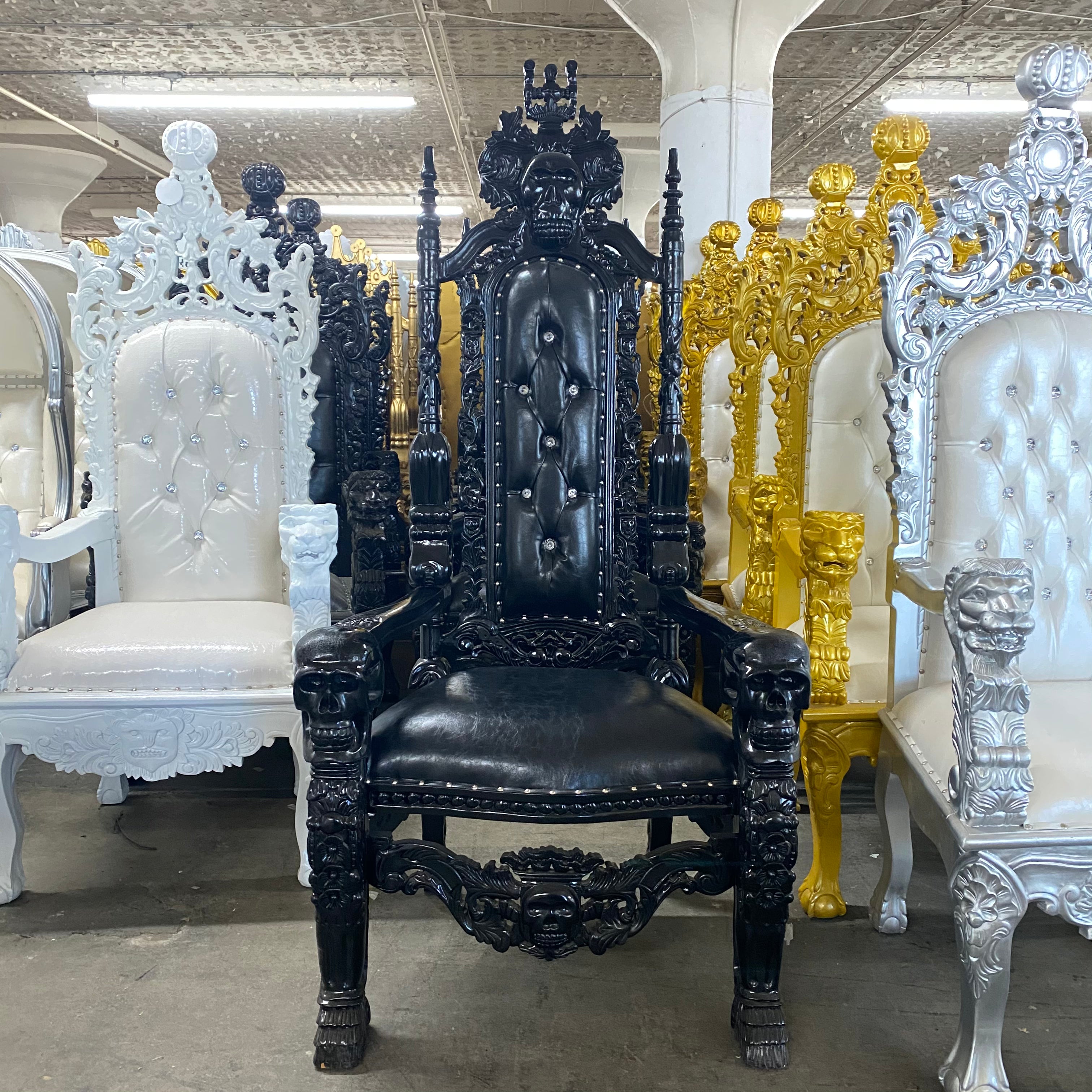 King David Skull Face Throne Chair THRONE KINGDOM