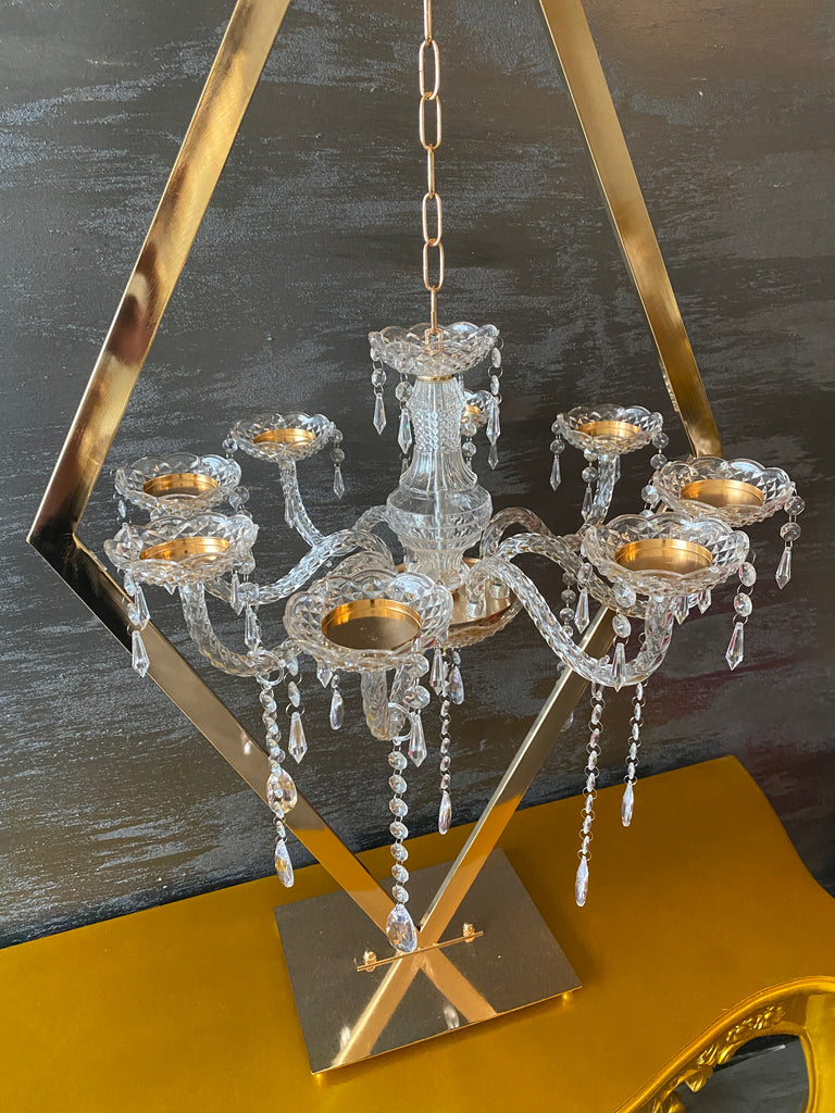 "Sophia" Chandelier Centerpiece 4 pcs. - Gold